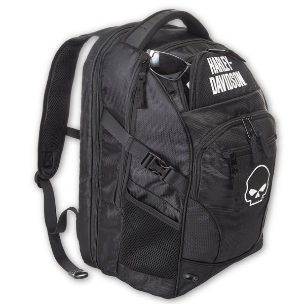 Harley-Davidson Willie G. Skull Renegade II Backpack W/ USB Port, Black 99207/Willie