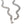 A silver-toned metal curb chain necklace with a lobster clasp and a small dangling logo charm, shown on a plain white background.
