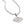 A silver-tone chain necklace with a pendant shaped like a stylized letter H, adorned with clear pavé stones, shown on a plain white background.
