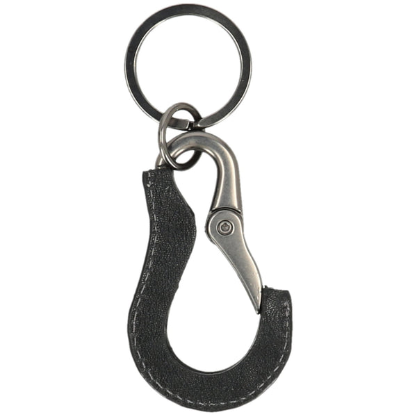 Harley-Davidson Multi-Purpose Black Leather Covered Carabiner Utility Clip Keychain,  MAU202/08