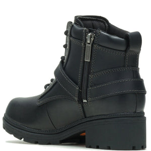 Harley-Davidson Women's Tegan 4-Inch Black Lace-Up Boots. D84424