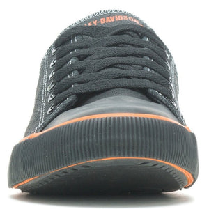 Harley-Davidson Men's Roarke Casual Sneaker, Black/Orange D93811
