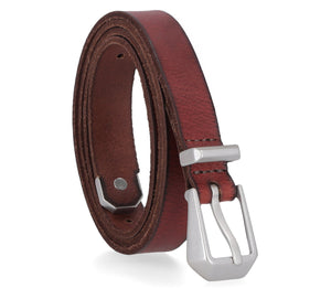 Harley-Davidson Women's Metal Bar & Shield Logo Tip Genuine Leather Belt, Black BMW022/01
