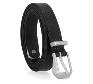 Harley-Davidson Women's Metal Bar & Shield Logo Tip Genuine Leather Belt, Black BMW022/08