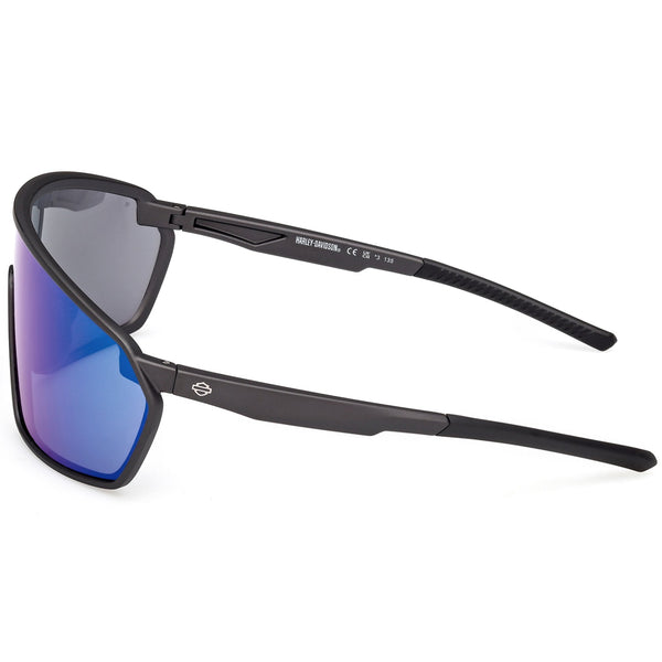 Harley-Davidson Men's Ironbond Wide Sunglasses, Pearlized Frame/Green Lens HZ0057-09C