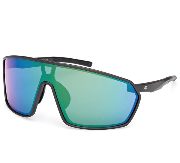 Harley-Davidson Men's Ironbond Wide Sunglasses, Pearlized Frame/Green Lens HZ0057-09C