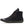 A single black high-top canvas sneaker shown in a side profile view against a plain white background.