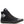 A black high-top canvas sneaker with a white Harley-Davidson logo patch on the side, black laces, and a black rubber toe cap, shown against a plain white background.