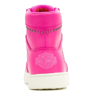 Harley-Davidson Women's Grady Studded  5.25" Waterproof Sneaker, Pink D84813