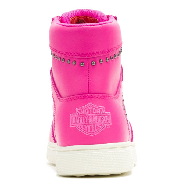 Harley-Davidson Women's Grady Studded  5.25" Waterproof Sneaker, Pink D84813