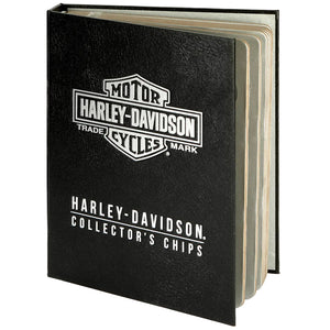 Black book with Harley-Davidson logo and text on a white background