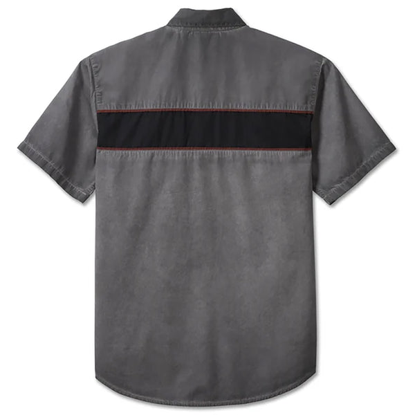 Harley-Davidson Men's Iron Bond Short Sleeve Shirt, Gray 99004-23VM