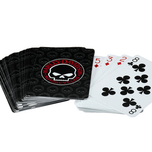 Harley Davidson branded playing cards on a white background