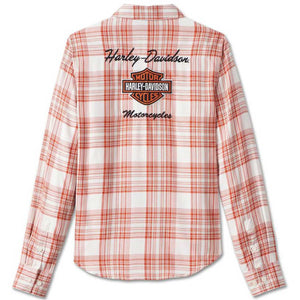 Harley-Davidson Women's Classic Bar & Shield Long Sleeve Plaid Shirt 99026-23VW