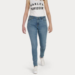 Harley-Davidson Women's High Rise Skinny Jeans, Blue Medium Indigo 99045-23VW