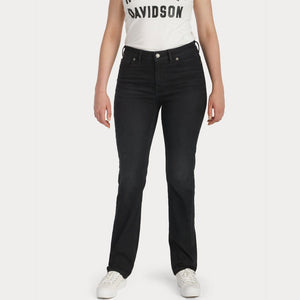 Harley-Davidson Women's High Rise Straight Leg Jeans, Black 99046-23VW