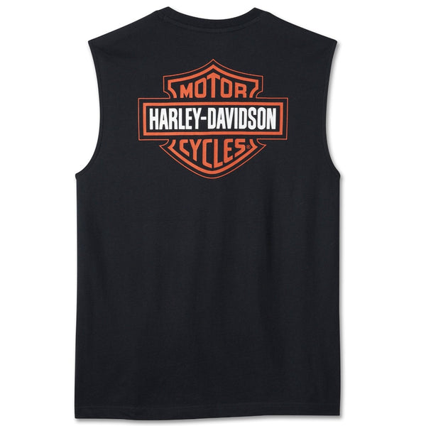 Harley-Davidson Men's Bar & Shield Sleeveless Muscle Shirt Tee, Black 99050-24VM