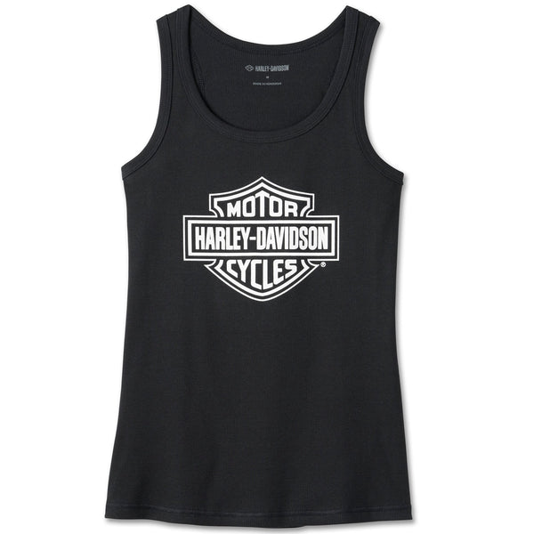 Harley-Davidson Women's Bar & Shield Logo Sleeveless Shirt, Black Tank 99097-24VW