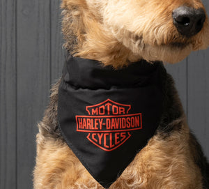 Harley-Davidson Bar & Shield Logo Water Clasp Closure Water-Resistant Polyester Pet Bandana