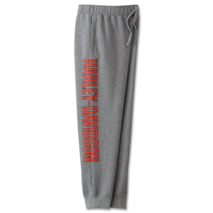 Harley-Davidson Men's Relaxed Fit Elastic Sweatpants, Heather Gray 99196-24VM