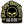A Harley-Davidson enamel pin featuring a black background with gold and white details, including the brand name in gothic lettering, a skull graphic, and the phrases '19' and '03' with 'LIVE TO RIDE RIDE TO LIVE' below.