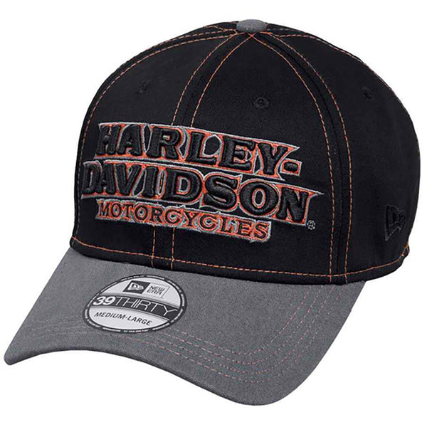 Harley-Davidson Men's Colorblocked 39THIRTY Baseball Cap, Black 99446-16VM