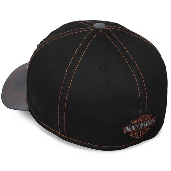 Harley-Davidson Men's Colorblocked 39THIRTY Baseball Cap, Black 99446-16VM