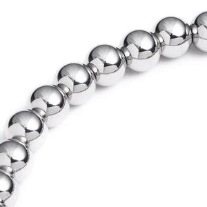 Harley-Davidson Women's Stretched 7.5 in. Bead Bracelet w/ Puffy Heart Charm