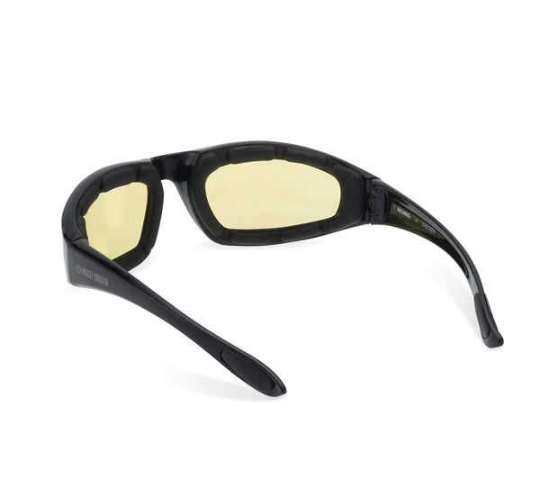 Harley-Davidson Men's Checker Square Sunglasses, Black Frames & Yellow Lenses HZ0029-01J