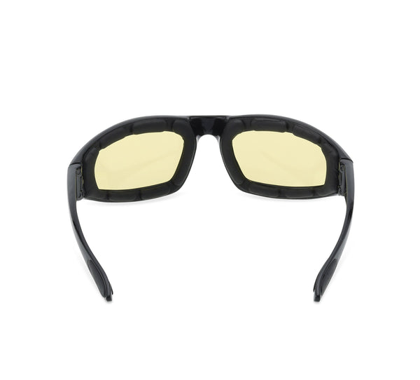 Harley-Davidson Men's Checker Square Sunglasses, Black Frames & Yellow Lenses HZ0029-01J