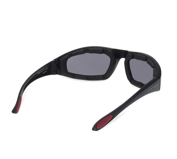 Harley-Davidson Men's Checker Square Sunglasses, Matte Black Plastic Frames