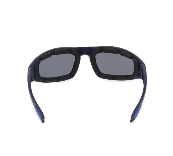 Harley-Davidson Men's Checker Square Sunglasses, Blue Mirror Lens & Frame