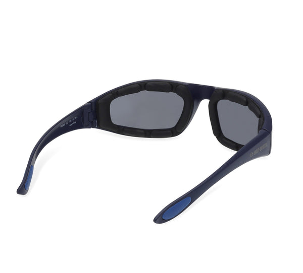 Harley-Davidson Men's Checker Square Sunglasses, Blue Mirror Lens & Frame