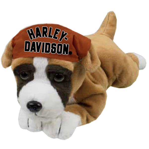 Harley-Davidson Toddler 'Rumble Babe The Boxer' Cuddle Bud Plush Dog Animal, Brown 9959521