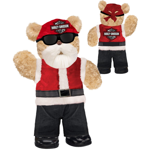 Harley-Davidson Toddler 'Santa Bear' Collectible Huggy Bear Plush Animal, 9959525