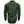 A long-sleeve plaid button-up shirt shown from the back, featuring a black and neon green checkered pattern with a circular green logo on the upper right shoulder.