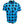 A short-sleeve button-up shirt with a bold blue, black, and purple plaid pattern. It features two buttoned chest pockets, one of which has a visible 'DICKIE BURNS' brand patch.