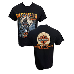 Teddy Morse's Daytona Harley-Davidson Men's Biketoberfest 2026 Werewolf Short Sleeve Shirt, Black