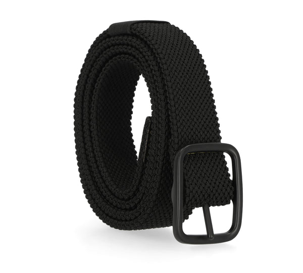 Harley-Davidson Men's Sport Flex Polyester Strap Belt, Black BMM034