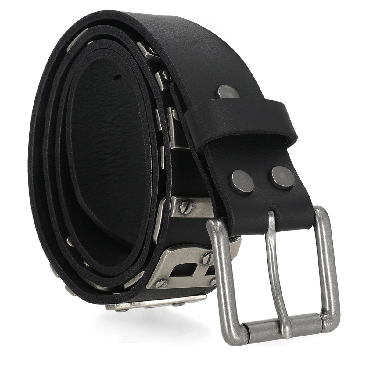 Harley-Davidson Men's Grunge H-D Logo Repeat Genuine Leather Belt