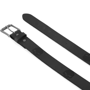 Harley-Davidson Men's Repeat Willie G. Skull Leather Belt, Black BMM085/08