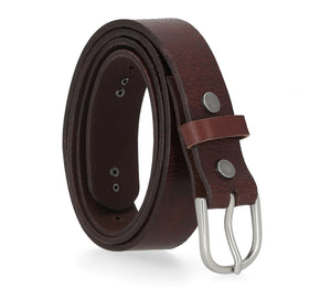 Harley-Davidson Women's Heat Embossed Bar & Shield Antique Nickel Finish Leather Belt BMW015