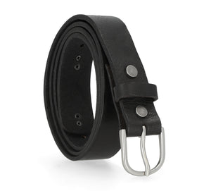 Harley-Davidson Women's Heat Embossed Bar & Shield Antique Nickel Finish Leather Belt BMW015