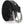 Black leather belt with silver ring buckle on a white background