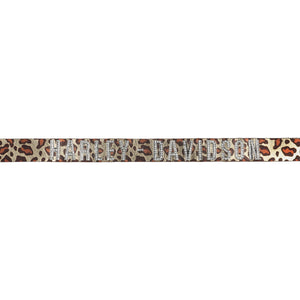 Harley-Davidson Women's LEO H-D Embellished Bling leather Belt, Leopard Printed BMW047/99