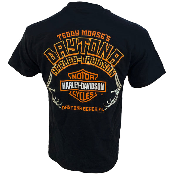 Teddy Morse's Daytona Harley-Davidson Men's Grim Reaper Bob Short Sleeve Shirt, Black