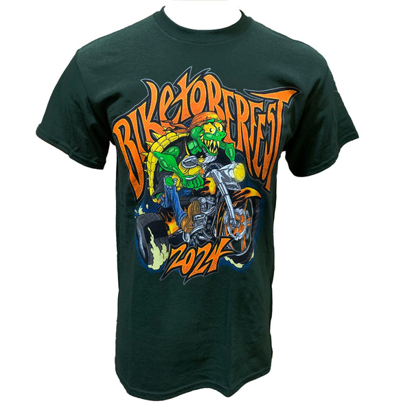 Teddy Morse's Daytona Harley-Davidson Men's Biketoberfest 2024 Fink Turtle Short Sleeve Shirt, Dark Green