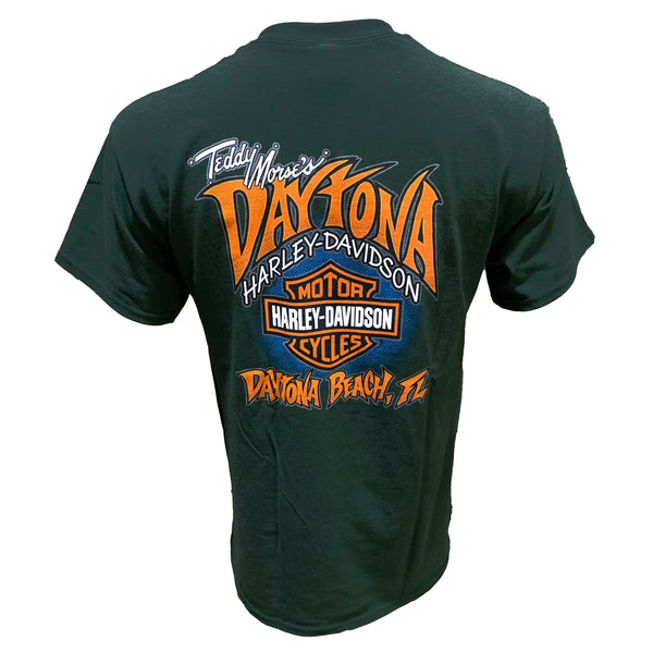 Teddy Morse's Daytona Harley-Davidson Men's Biketoberfest 2024 Fink Turtle Short Sleeve Shirt, Dark Green