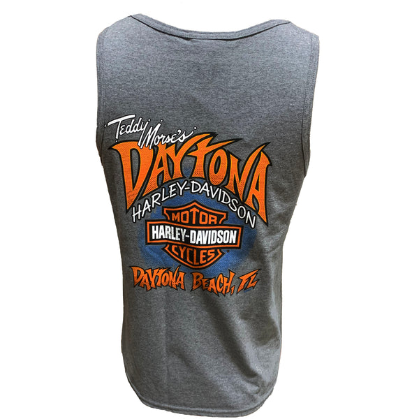 Teddy Morse's Daytona Harley-Davidson Men's Biketoberfest 2024 Fink Turtle Sleeveless Tank Shirt, Gray