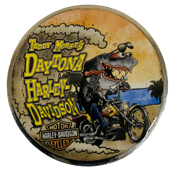 Teddy Morse's Daytona Harley-Davidson Exclusive Fink Shark Wave Challenge Coin, Metal HD203994